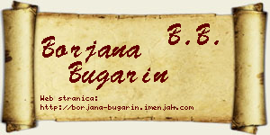 Borjana Bugarin vizit kartica